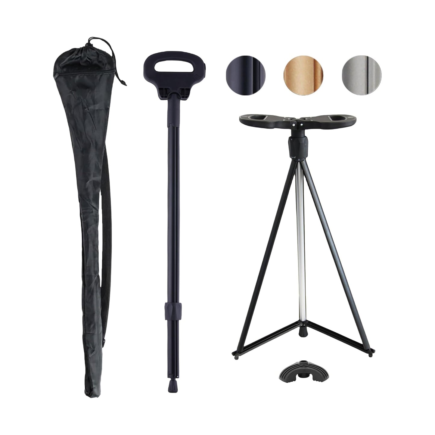 Walking Cane with Seat Folding Lightweight