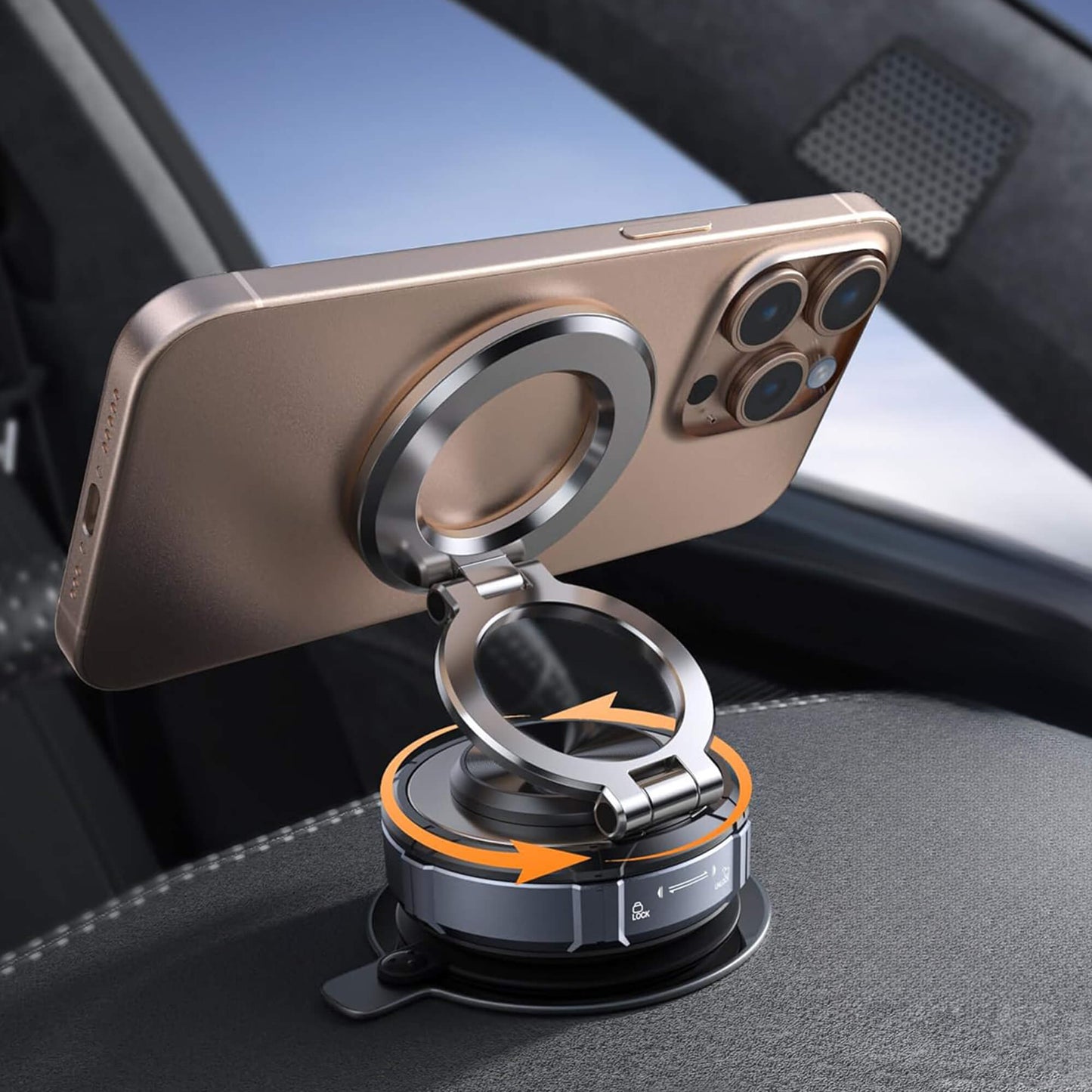 Enhanced Vacuum Suction Magnetic Car Phone Holder - Hanlverk